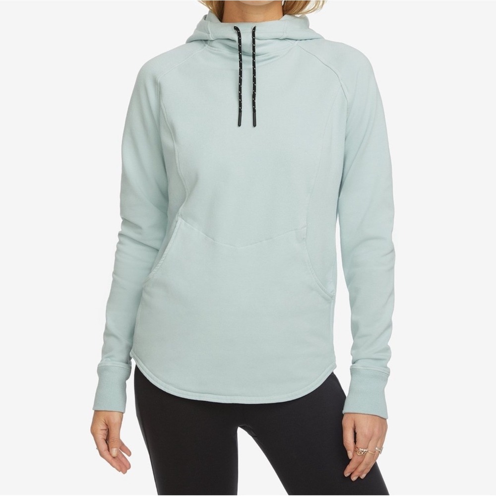 American Giant Sunrise Hoodie Light Blue Cowl Neck Sweatshirt USA Womens Size M